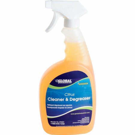 GLOBAL INDUSTRIAL Cleaner/Degreaser, Trigger Spray Bottle, Orange, 6 PK 670281